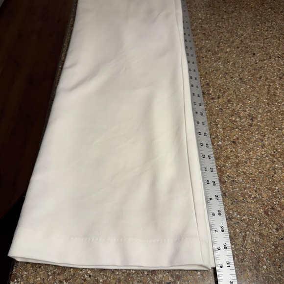 Worthington Pants Women 4 JCPenney Ivory Lined Wide Leg Dress Slacks Work Office - Picture 7 of 8